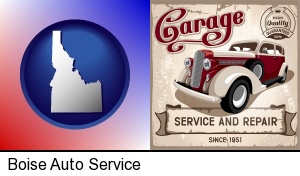 Boise, Idaho - an auto service and repairs garage sign