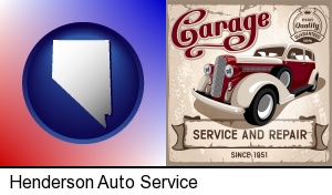 Henderson, Nevada - an auto service and repairs garage sign