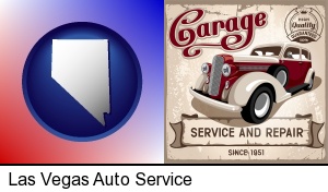 Las Vegas, Nevada - an auto service and repairs garage sign