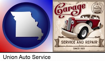 an auto service and repairs garage sign in Union, MO